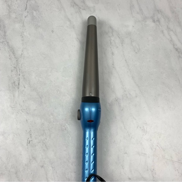 BaByliss: Nano Titanium Hair Curling Wand Hot Tool Hairdresser Gray Blue - Picture 3 of 6